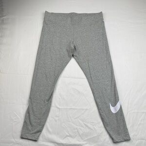 Nike Gray Track Pants with White Logo